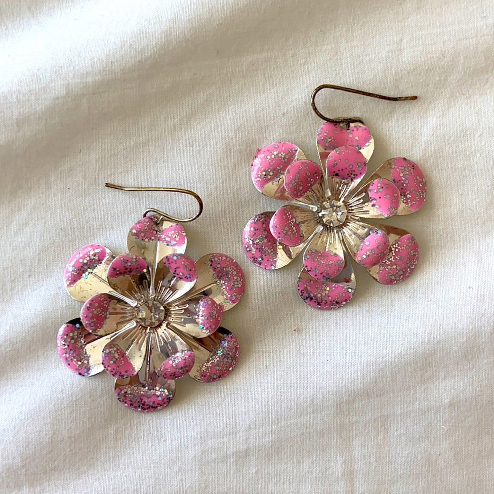 Flower drop earrings!!